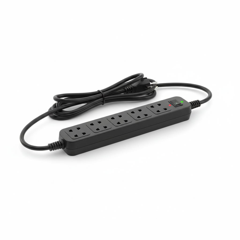 6-Outlet Surge Protector (2-pack) — Black